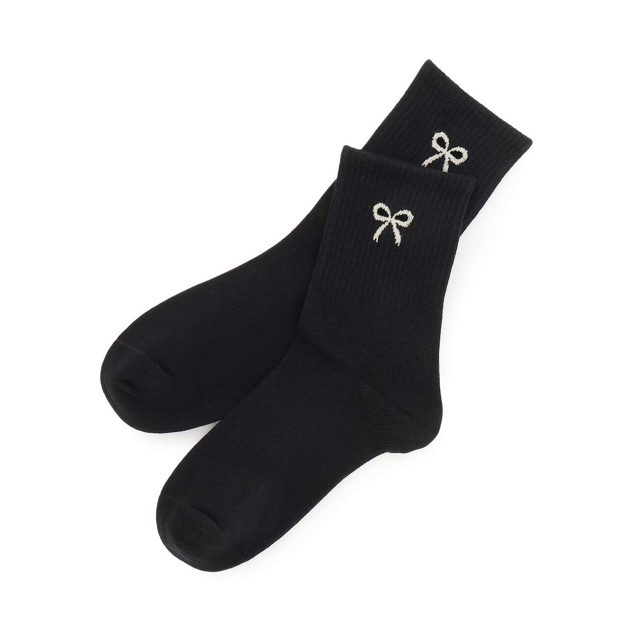 Ribbon Crew Socks [Kids' Clothing] [Girls],Black, large image number 8