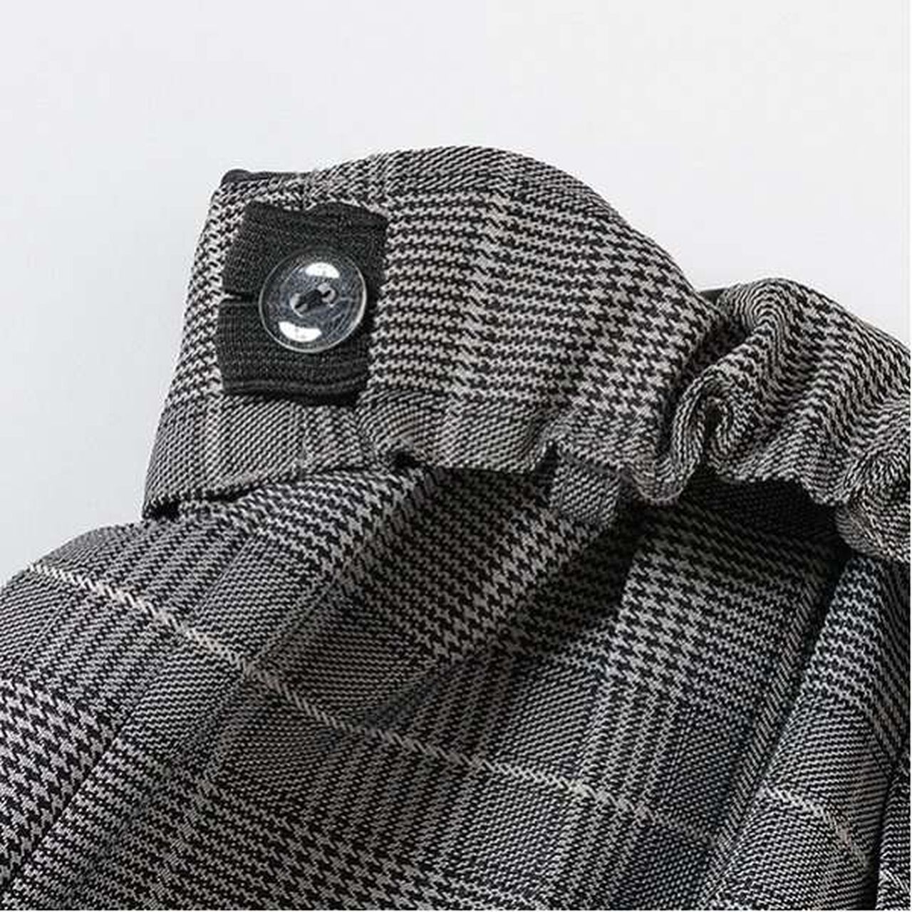 Belted Check Pleated Skirt-Pants,Brown, large image number 16