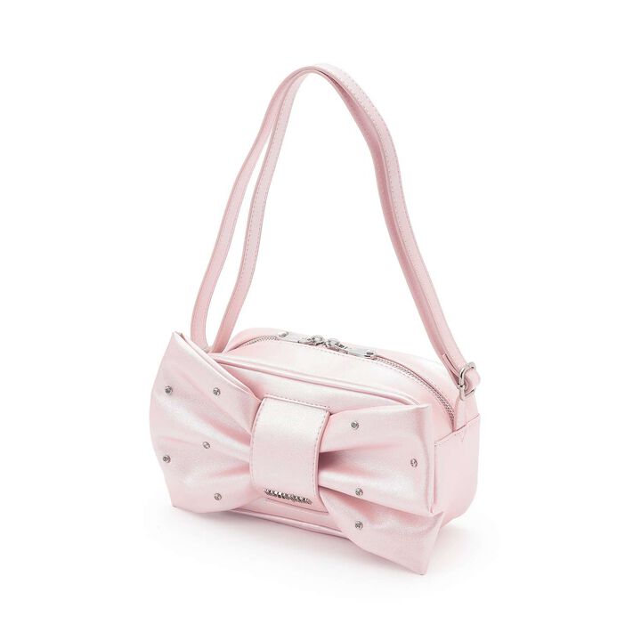 Ribbon Shoulder Bag,Light pink, medium image number 0