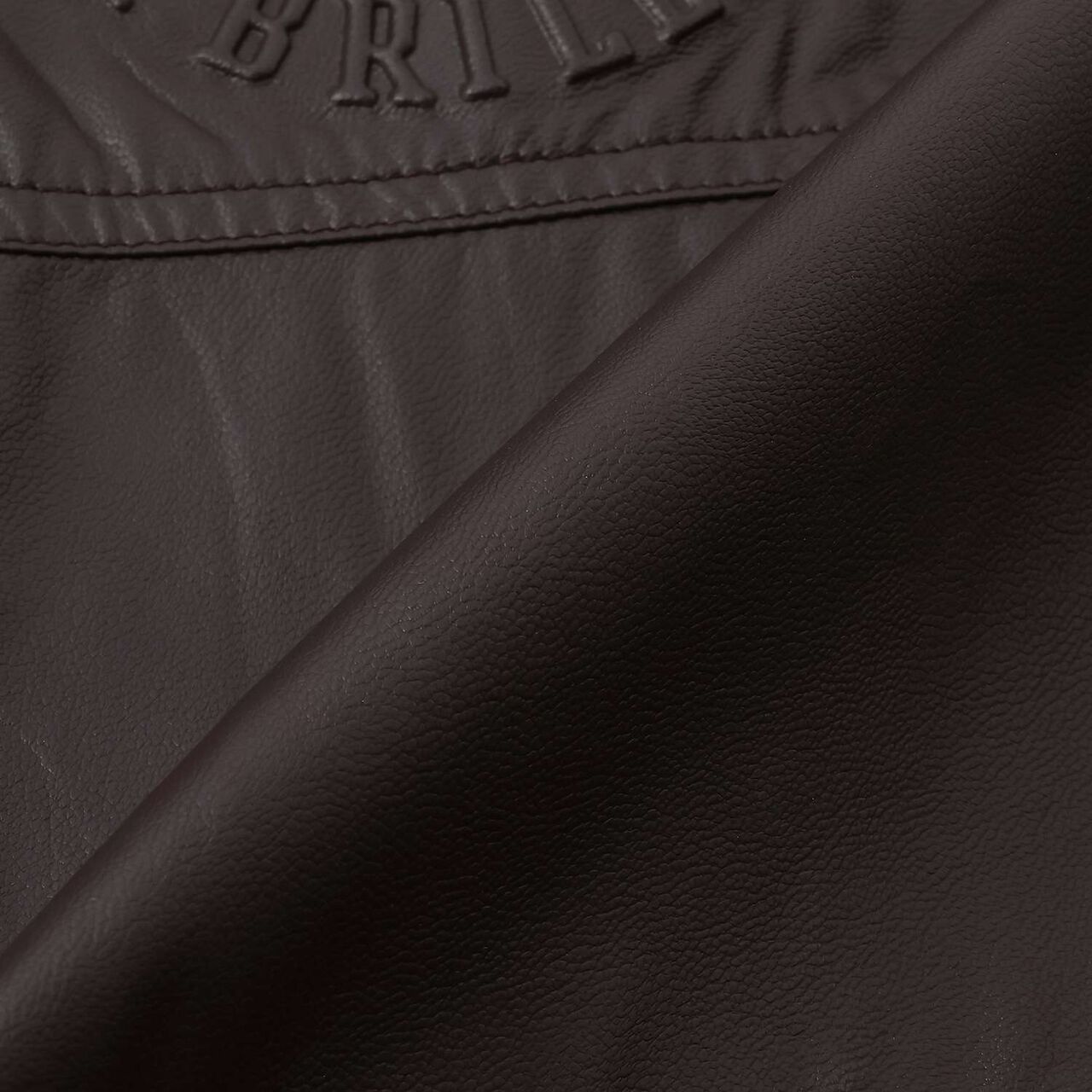 [Machine Washable] Faux Leather Bomber Jacket,Black, large image number 7