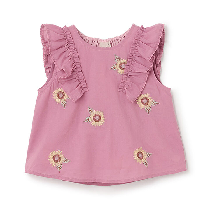 Sunflower Embroidery Tunic,Light pink, medium image number 0