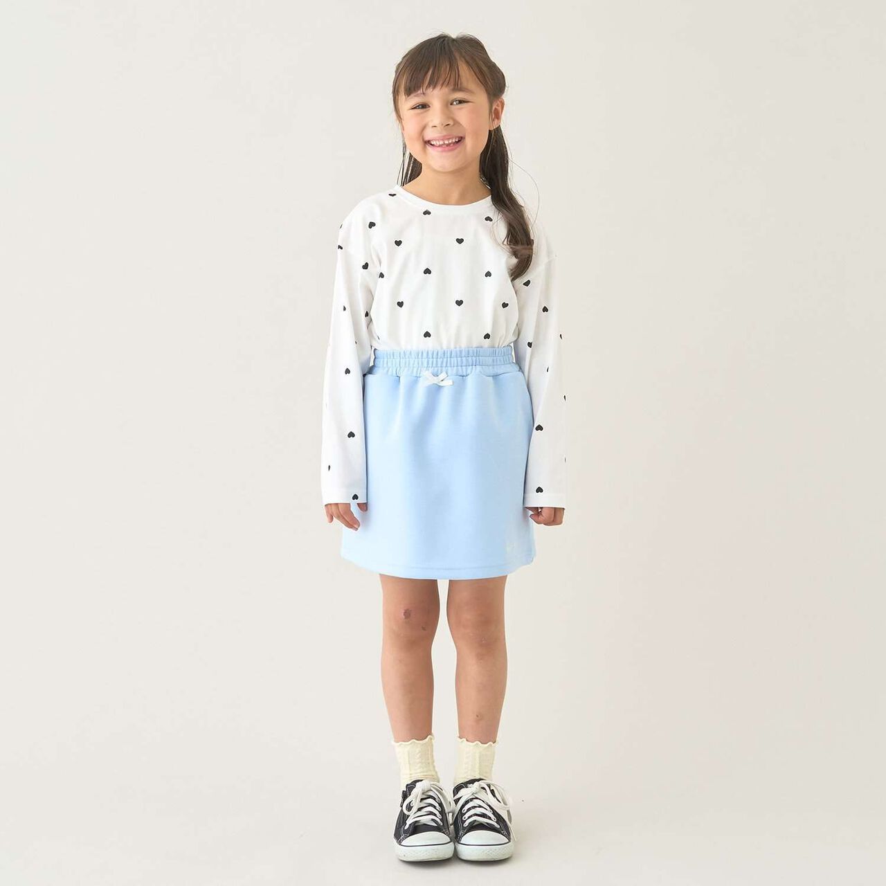 [100% Cotton] [School-Ready] A-Line T-Shirt (2-Piece Set),Sax blue, large image number 11