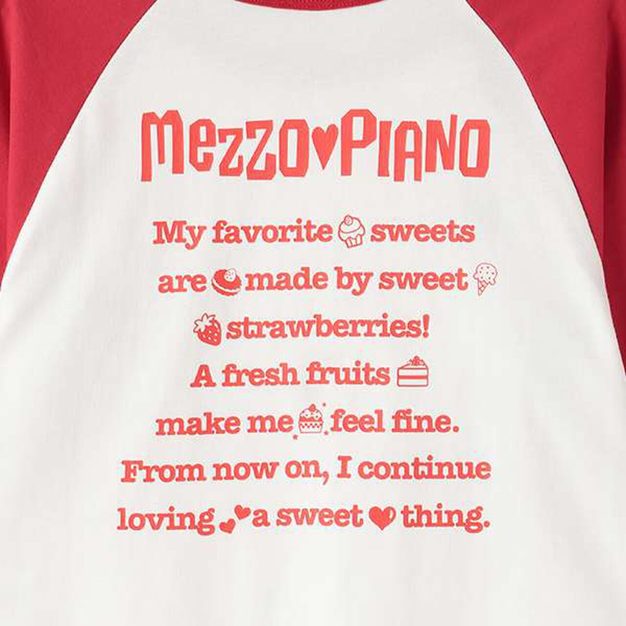 Reissued ♪ Color-Blocked 3/4 Sleeve Raglan T-Shirt,Red, large image number 5