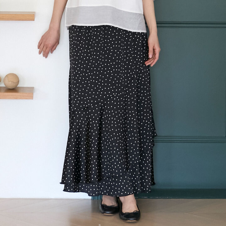 Satin Skirt,Black, medium image number 1