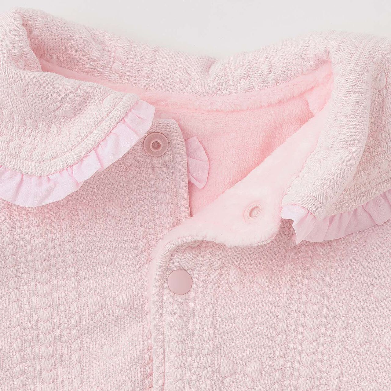 Flocked Jacquard Reversible Cape,Light pink, large image number 6