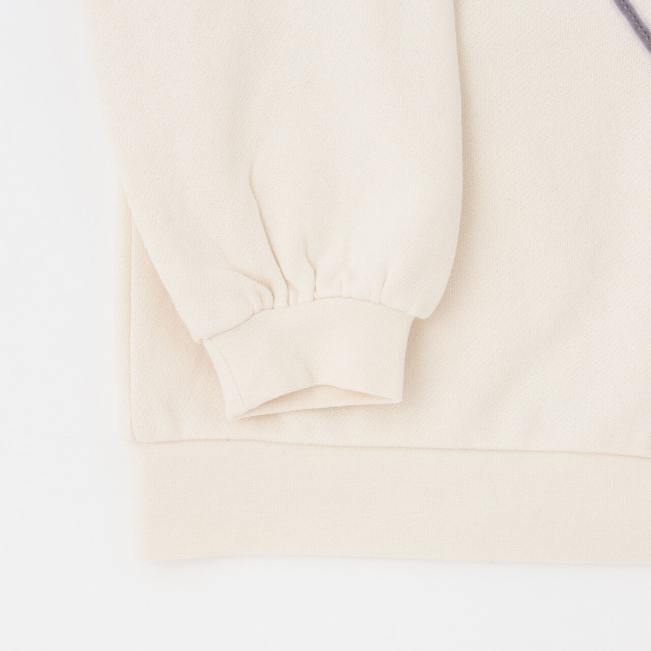 Wool Lined Strawberry Small Shoulder Bag Sweatshirt,Ivory, large image number 10