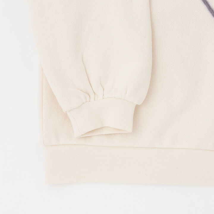 Wool Lined Strawberry Small Shoulder Bag Sweatshirt,Ivory, medium image number 10