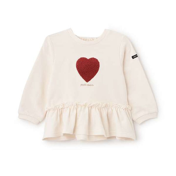 [Link] Heart Peplum Sweatshirt (Kids),Navy, medium image number 13