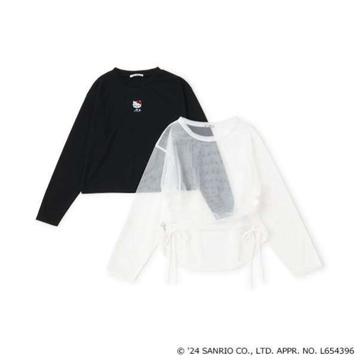 Hello Kitty Tulle Layered Shirt,Black, medium image number 12