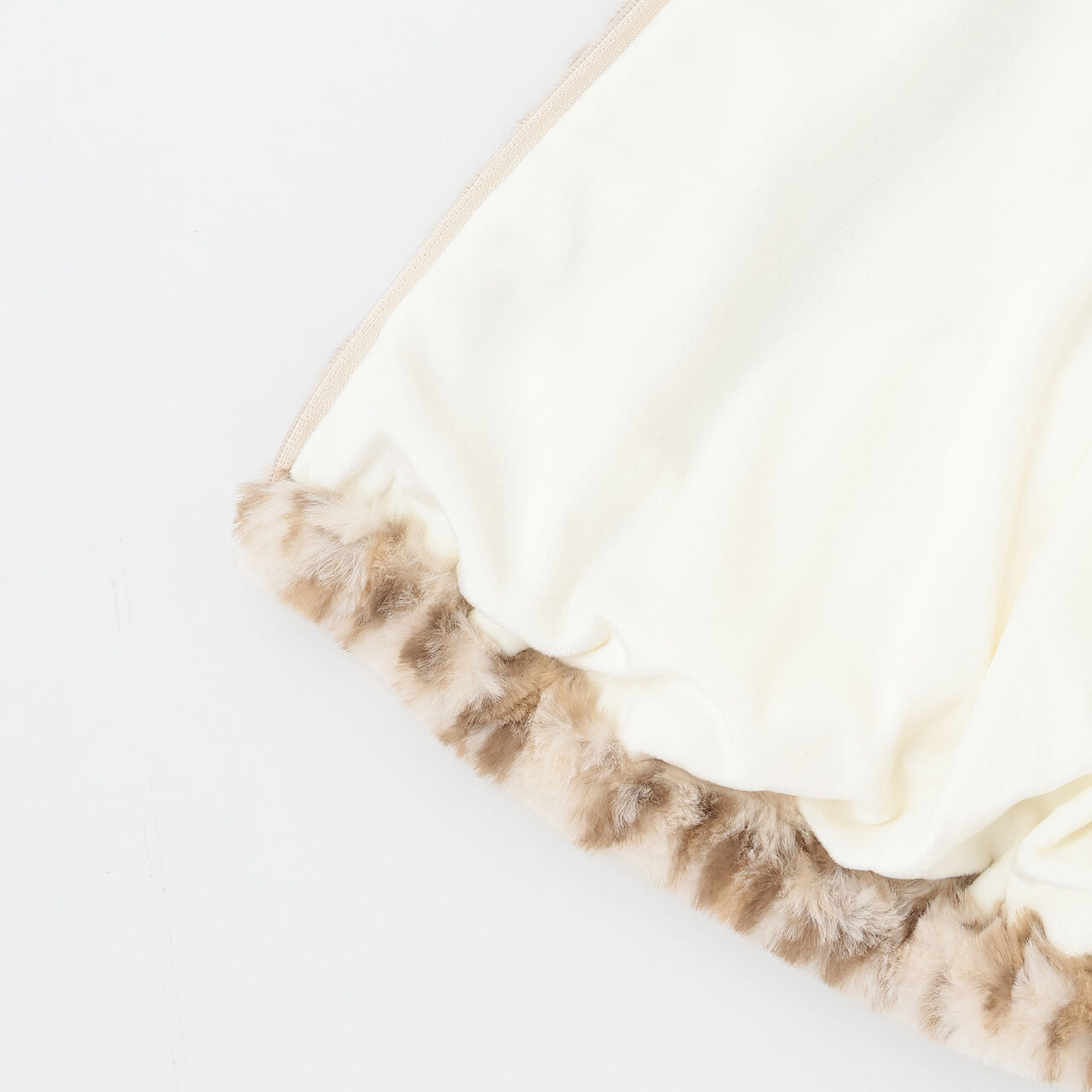 Leopard Print Faux Fur Bomber Jacket,Beige, large image number 6