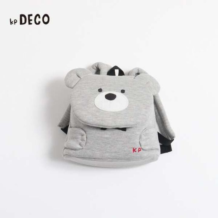 KP Deco Bear Motif Backpack,Smoke white, medium image number 0