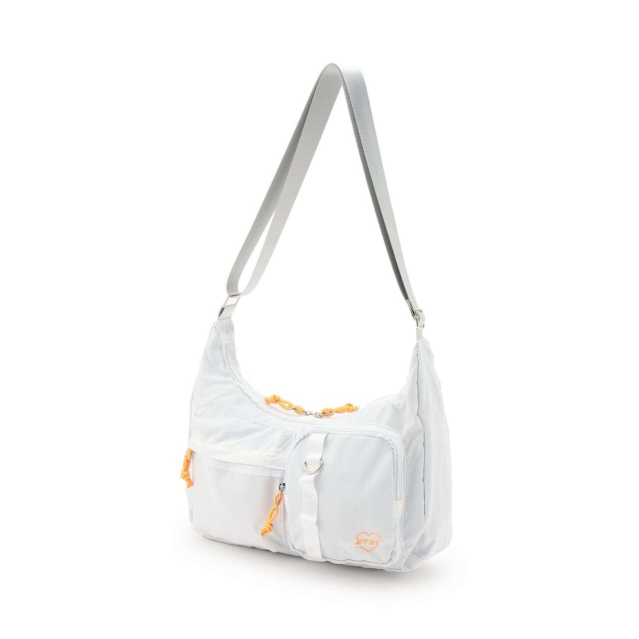 [LTXC] Double Pocket Nylon Shoulder Bag,Black, large image number 3