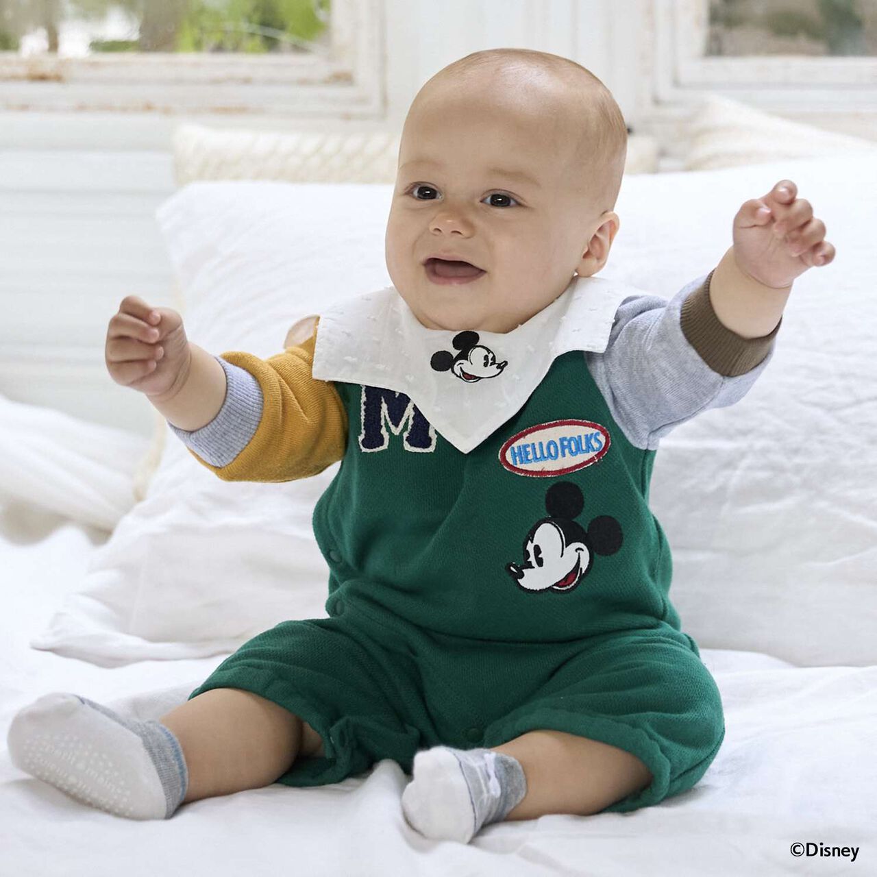 [Disney] Motif Bib,Gray, large image number 2