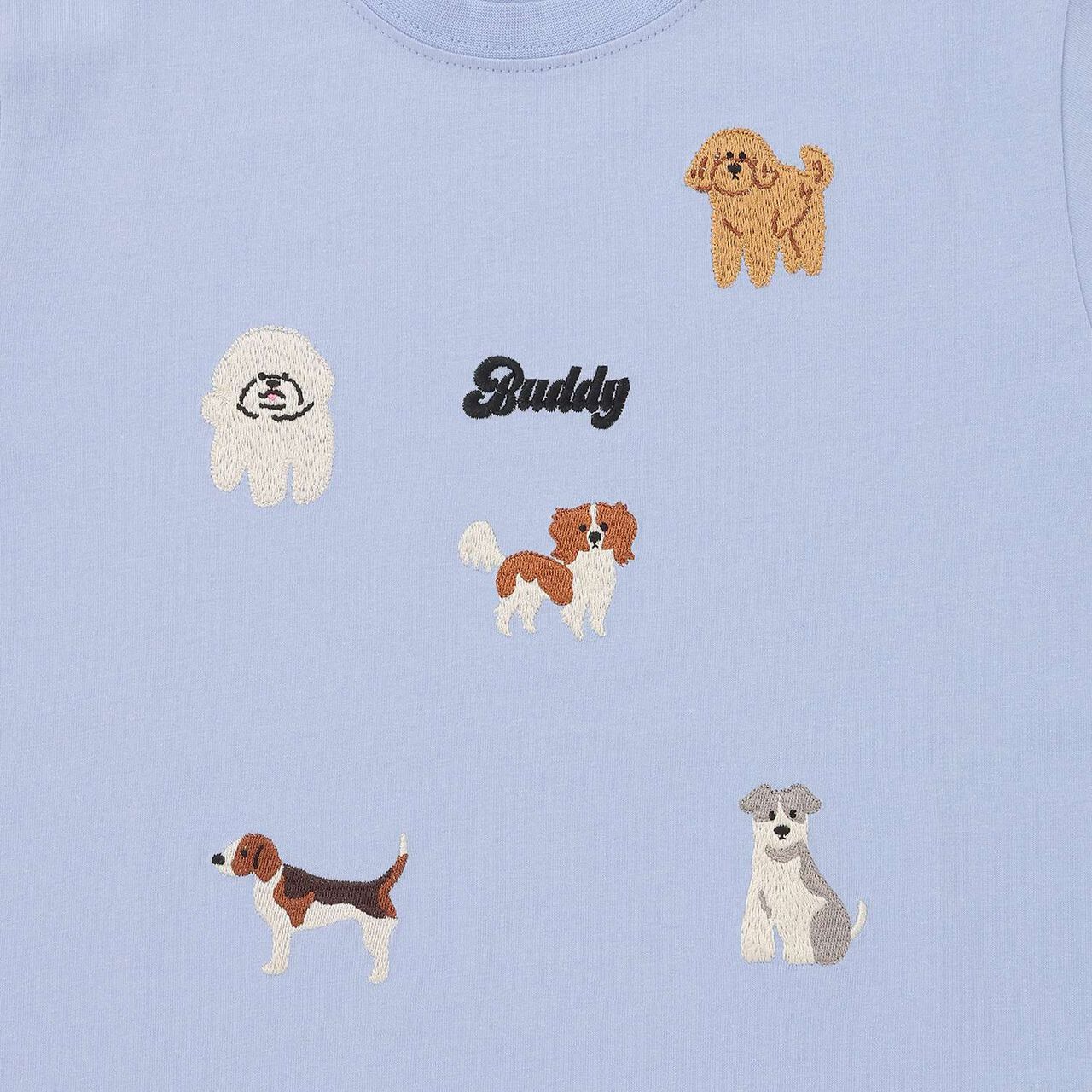 Assorted Embroidery T-Shirt,Milky white, large image number 16