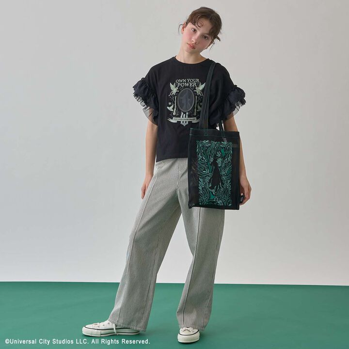 [WICKED] Embroidery Mesh Tote Bag,Black, medium image number 12