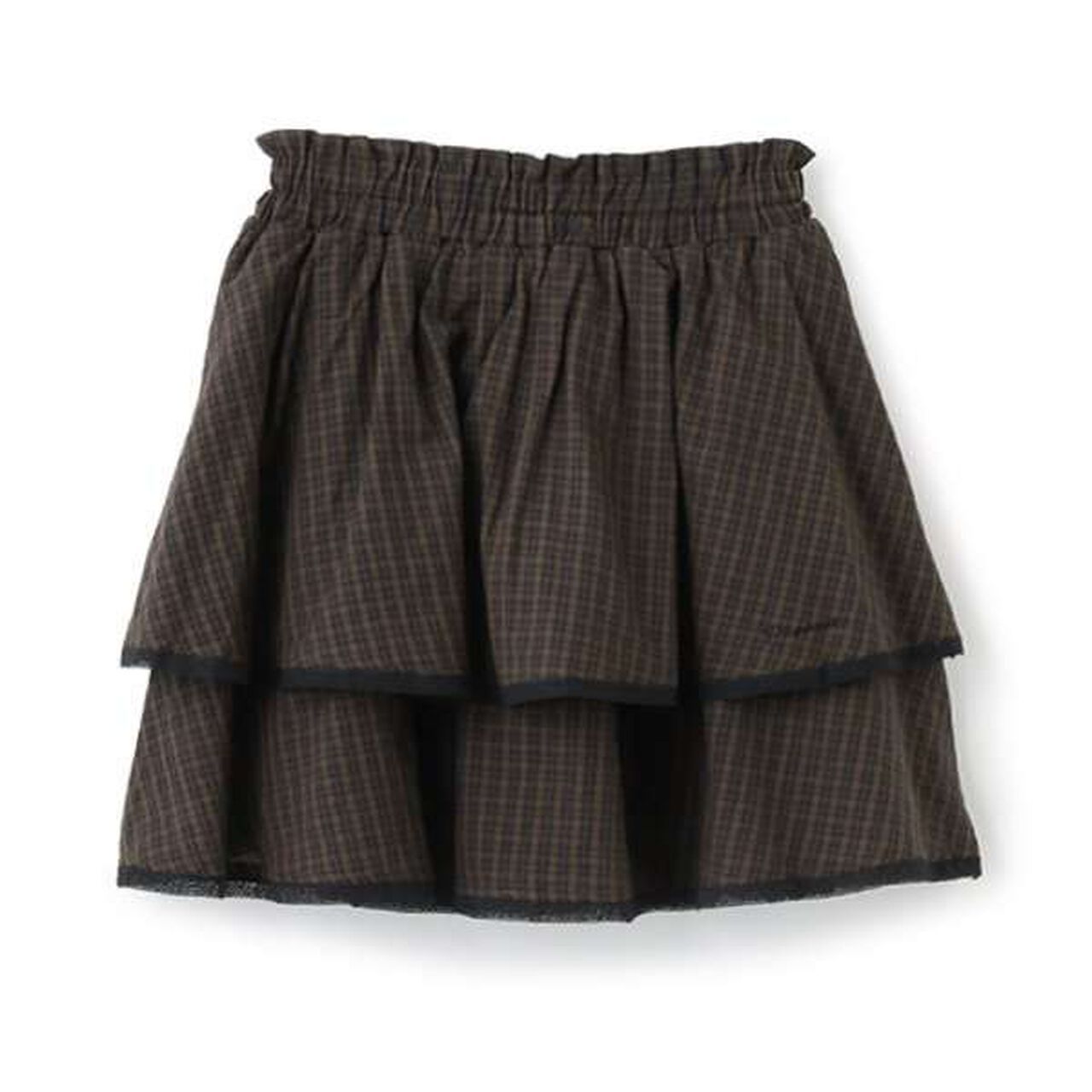 Tiered Frill Skirt with Shorts,Gray, large image number 17