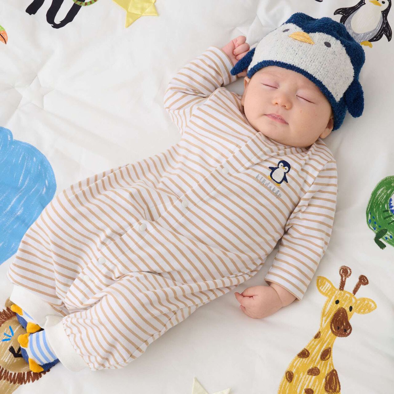 Animal Marshmallow Knit Cap,Navy, large image number 4