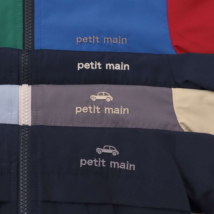 Water-Repellent Color Block Windbreaker,Navy, medium image number 15