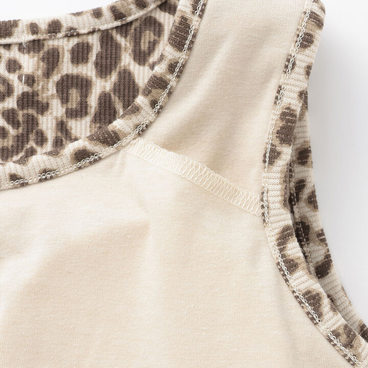 [LTXC] Cool Touch Pattern/Solid Short Tank Top,Black, medium image number 6