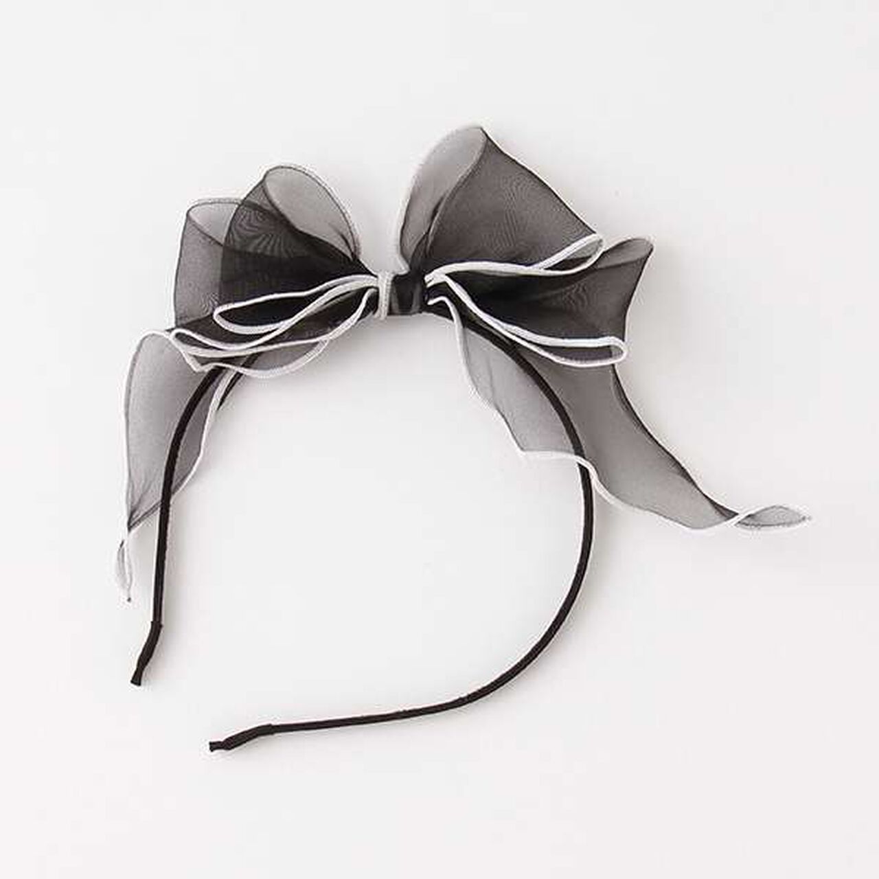 Chiffon Headband,Black, large image number 5