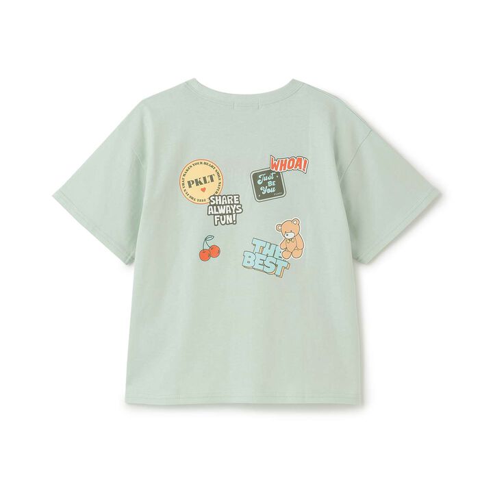 [Daily Price] 100% Cotton Patch-Style Short Sleeve T-Shirt,Ivory, medium image number 15