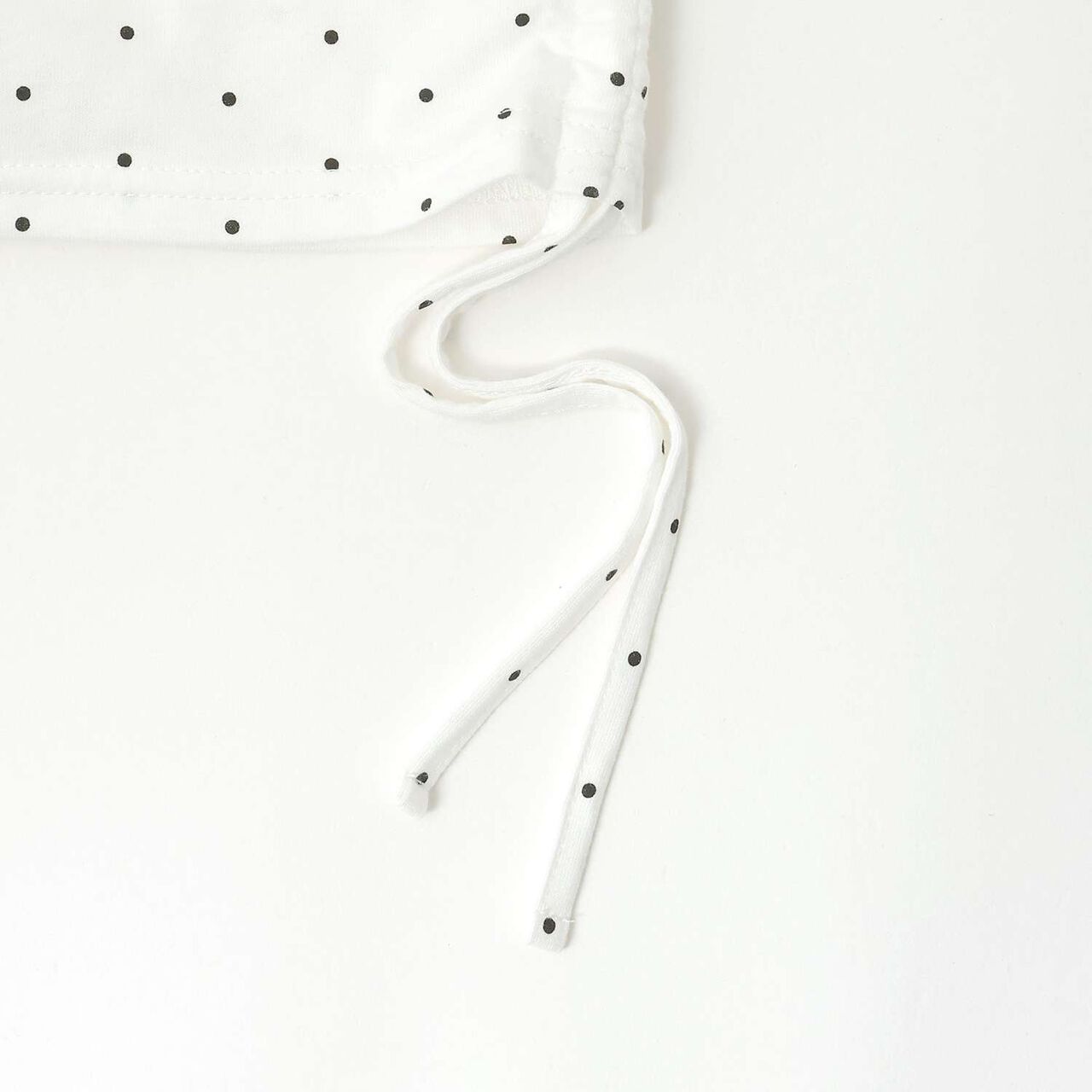 Rhinestone Logo Drawstring Short Sleeve T-Shirt,Off white, large image number 6