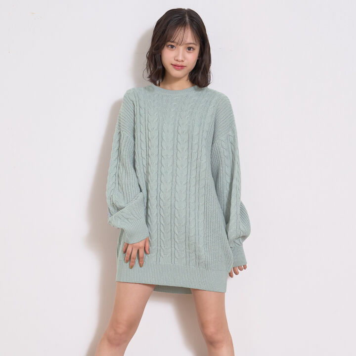 Lame Knit Loose One-Piece Dress,, medium