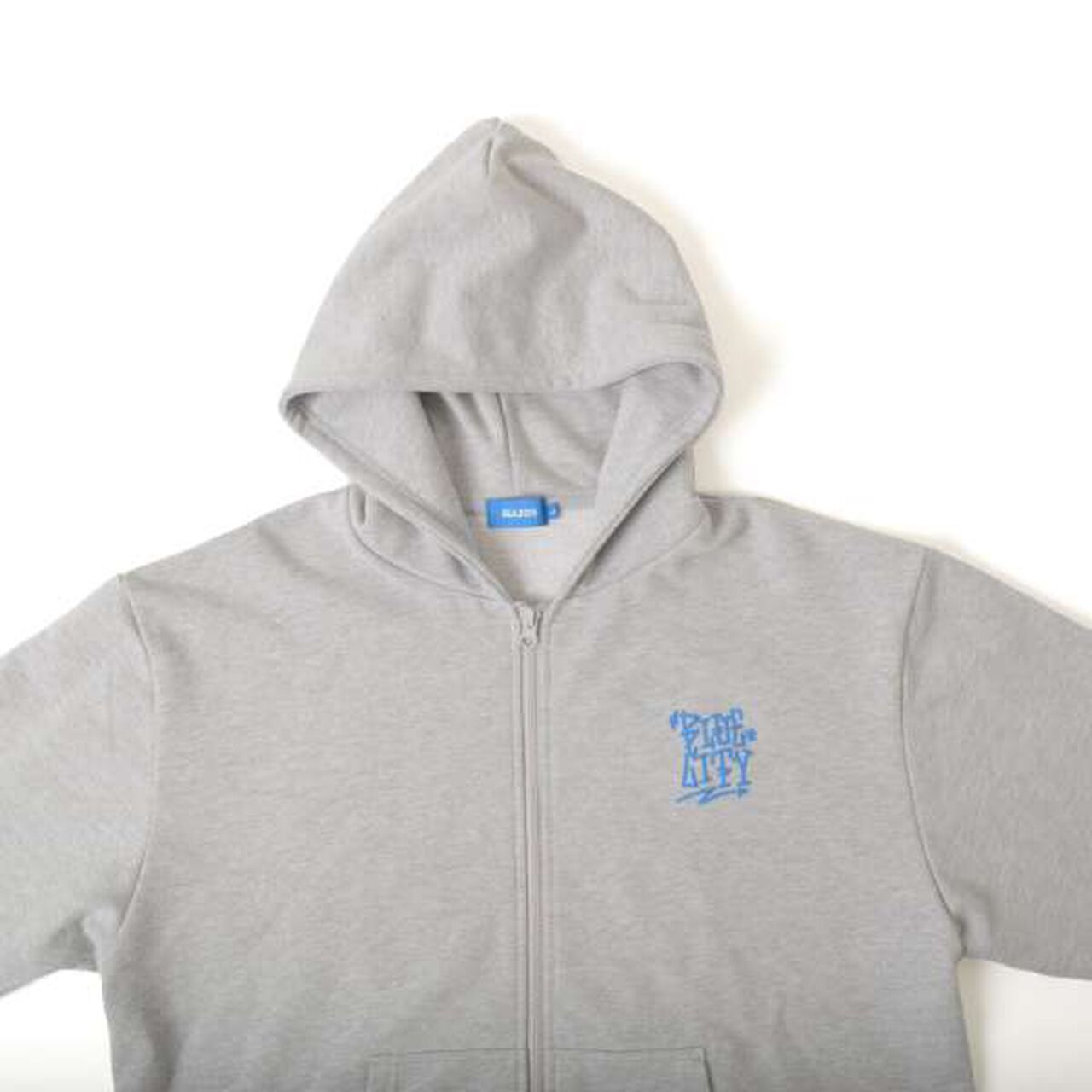 Quick-Dry Resistant to Pilling Back Print Zip-Up Big Parka,Top gray, large image number 11