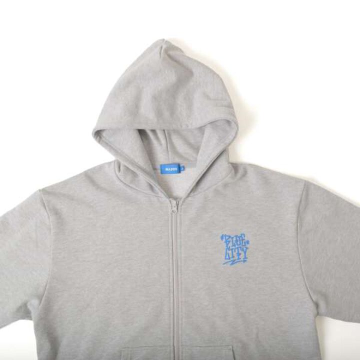 Quick-Dry Resistant to Pilling Back Print Zip-Up Big Parka,Top gray, medium image number 11