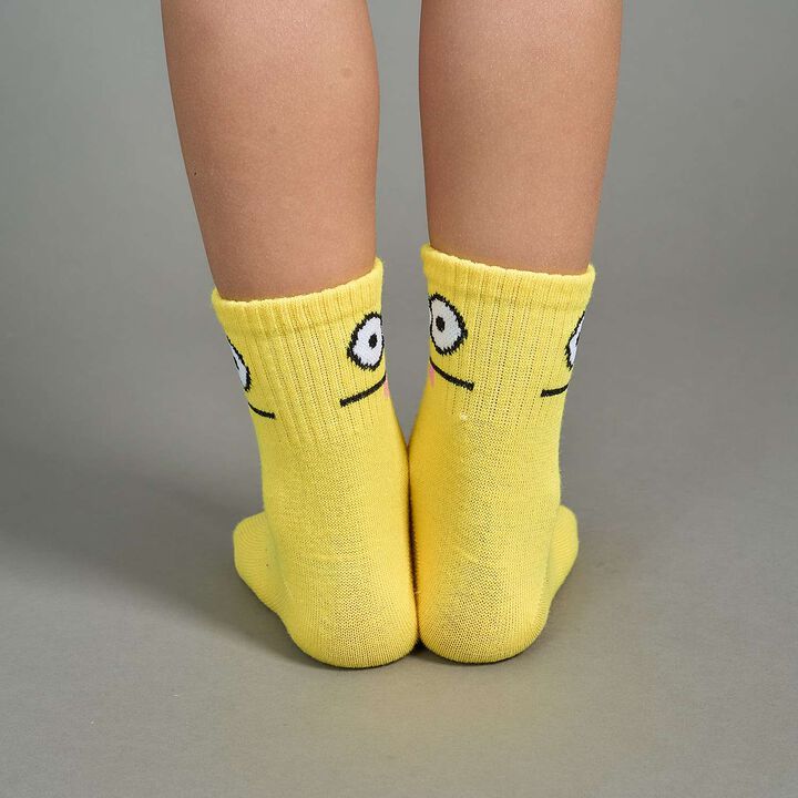 Funny Face Crew Socks,Yellow, medium image number 17