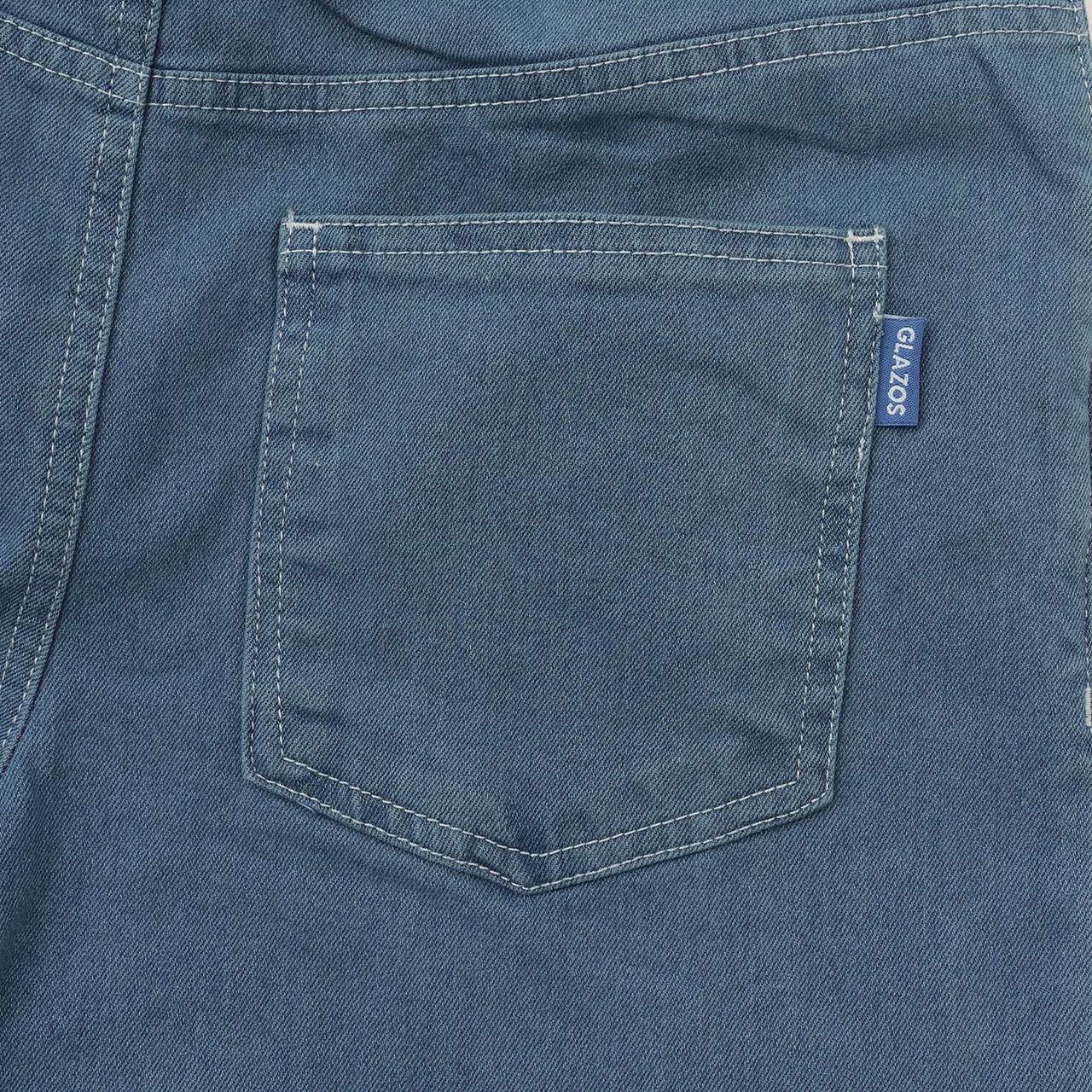 Wool Lined Stretch Denim Slim Pants,Light blue, large image number 6