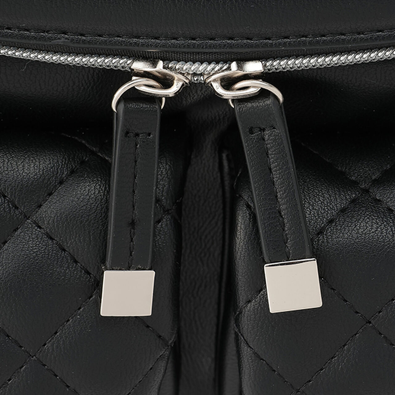 Bucket Backpack with Ribbon Charm,Black, large image number 3