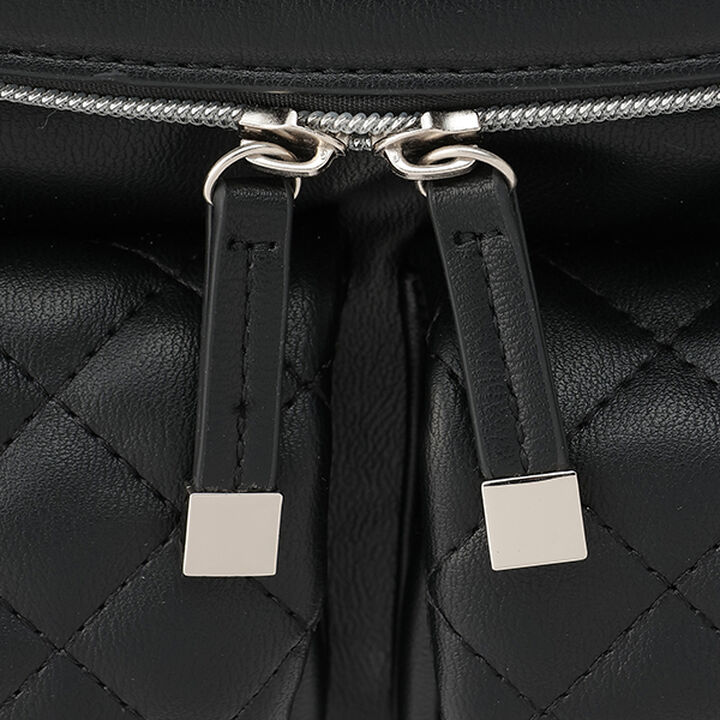 Bucket Backpack with Ribbon Charm,Black, medium image number 3