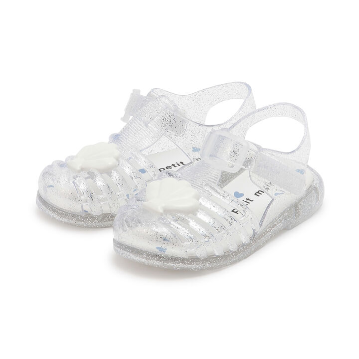 Lame Jelly Sandals,Silver, medium image number 0
