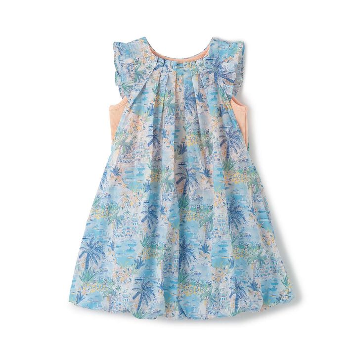 [Parent-Child Matching] Cape Vista Balloon One-Piece Dress,Blue, medium