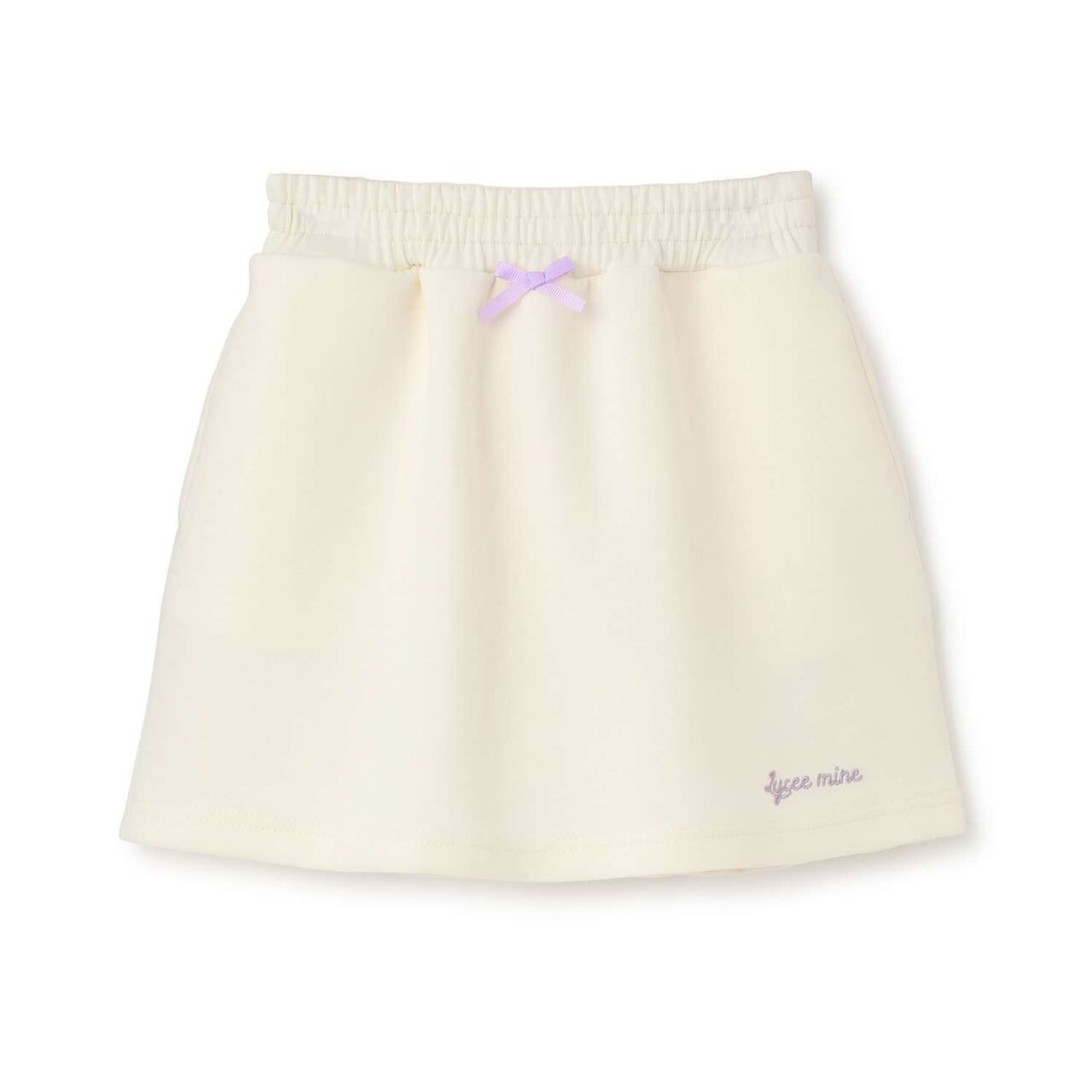 [School-Ready] Puff Sweat Skirt (with Shorts),Ivory, large image number 1