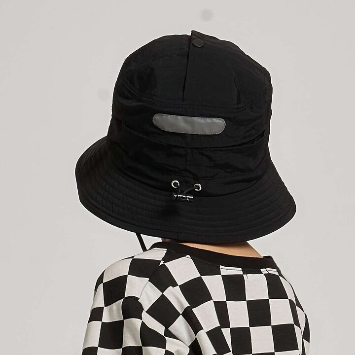 [School-Ready] [Water-Repellent, Anti-Stain, Durable, UV] Compact Hat with Reflective Sheet,Charcoal gray, medium image number 24