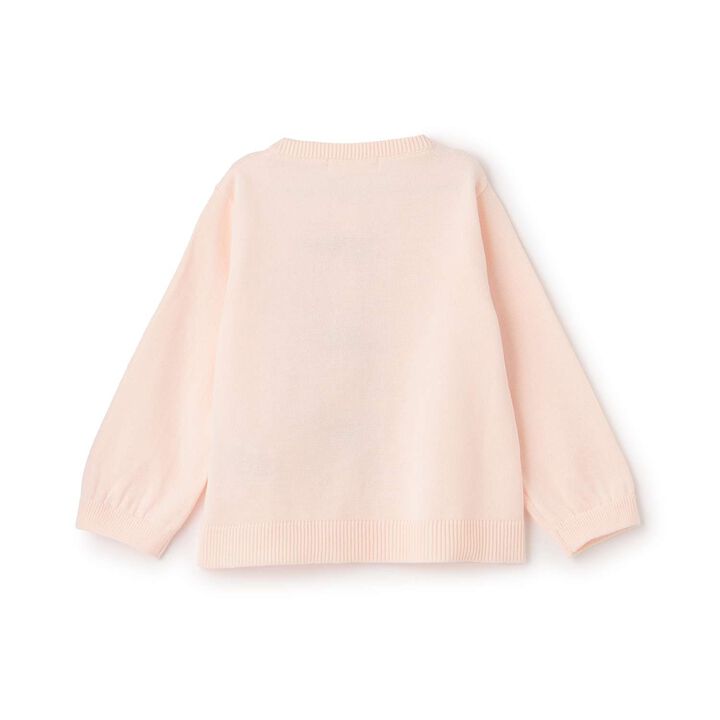 Ribbon Intarsia Cardigan,Pink, medium image number 1