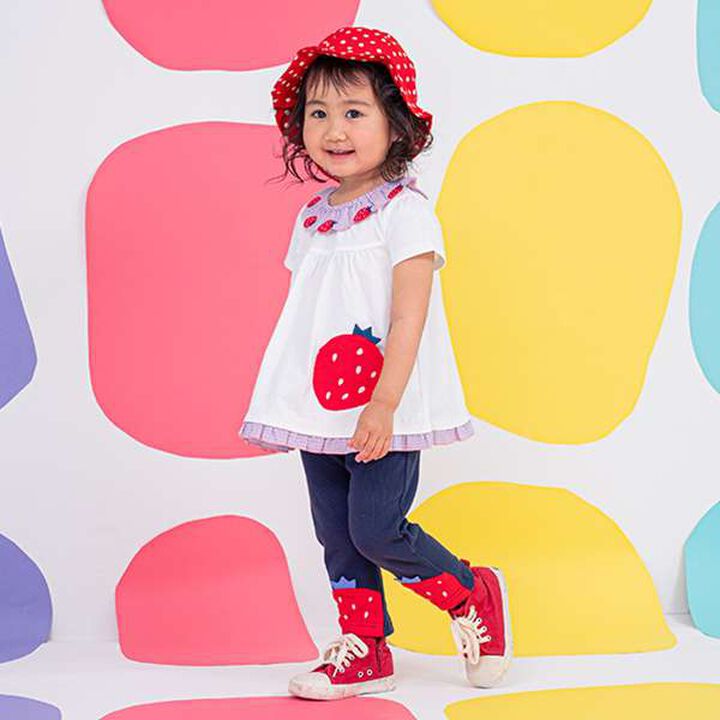 Strawberry Leggings,Navy, medium image number 2