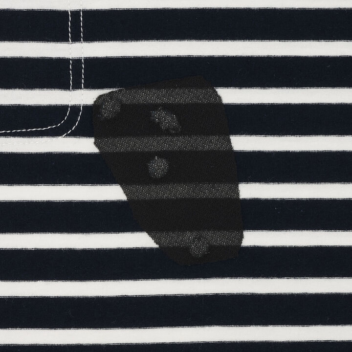 Insect Stripe Pattern Long-Sleeve T-Shirt with Pocket,Navy, medium image number 14