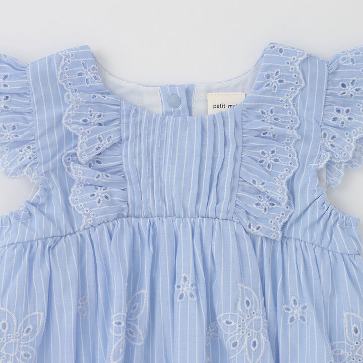 [Link] Overlace One-Piece Romper,Pearl white, medium image number 7