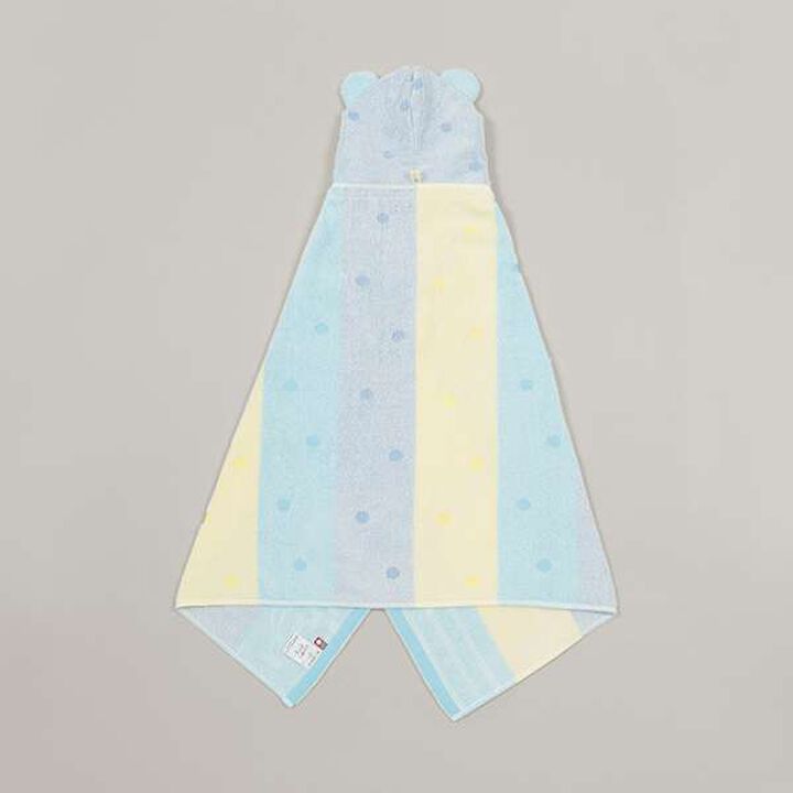 Zero-Twist Towel Bath Poncho,Blue, medium image number 1