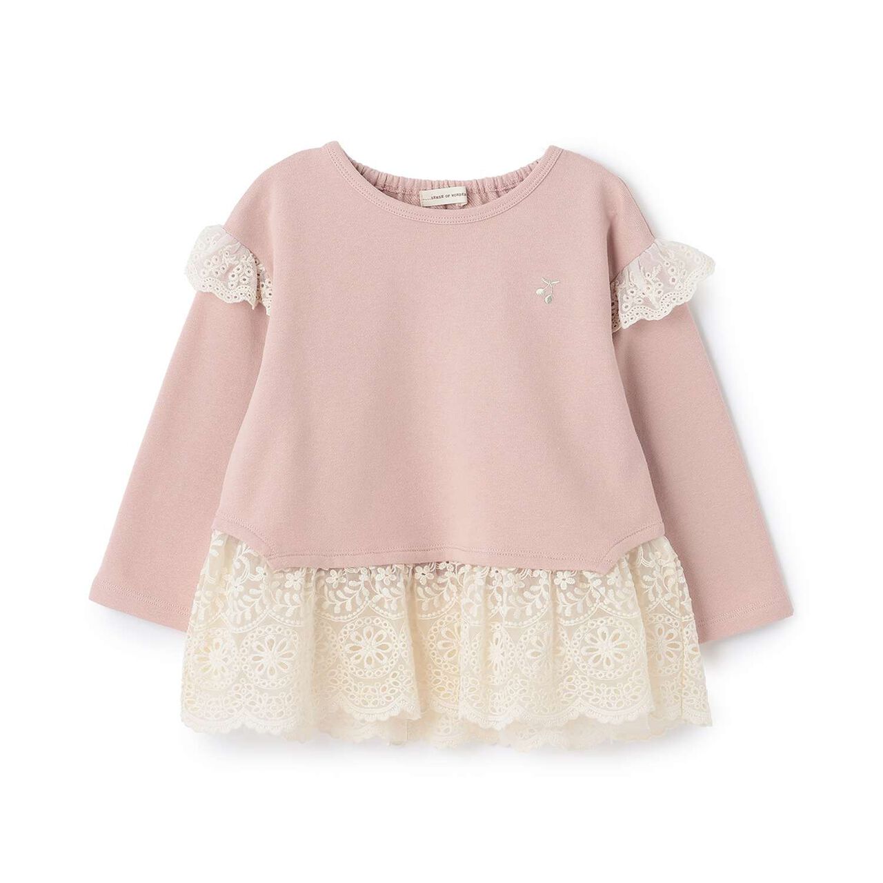 Tulle Lace Hem Tunic,Pink, large image number 0