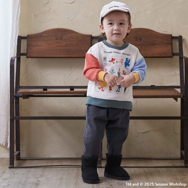 [SESAME STREET] Character Full Sweatshirt,Light blue, medium image number 3