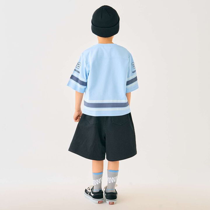 Cut Denim Culottes,Navy, medium image number 14