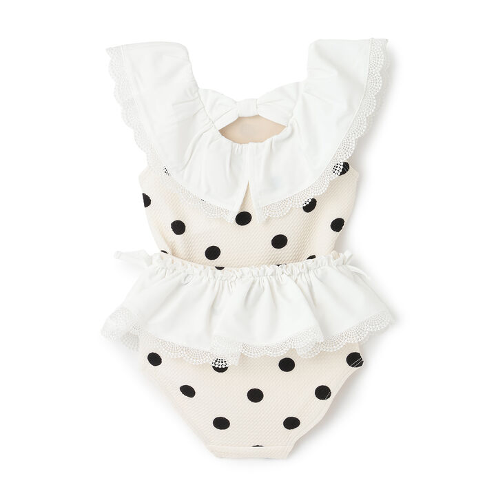 [SWIM] Dot Lace Frill Tankini,Light khaki, medium image number 7
