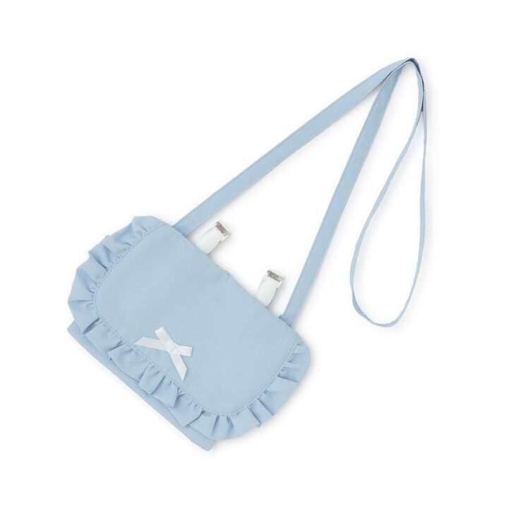 [School-Ready] [Water-Repellent, Anti-Stain, Durable, UV] Frill Detachable Pocket with Ribbon,Blue gray, medium image number 5