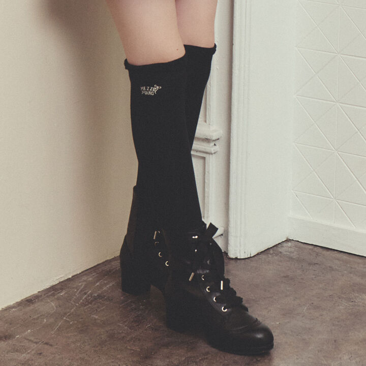 [Antibacterial Deodorizing] Logo Embroidered Knee-High Socks,, medium