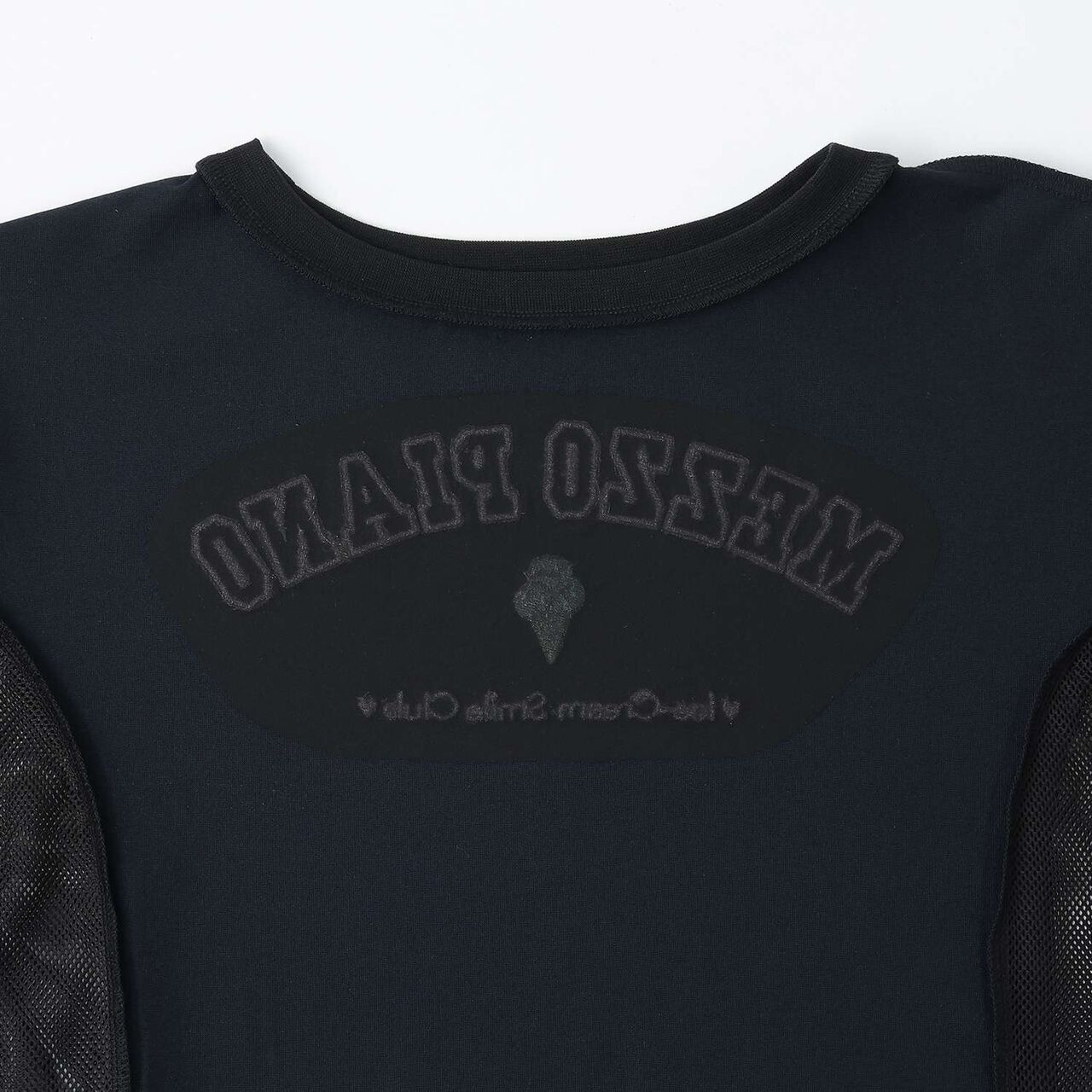 Mesh Panel T-Shirt & Tank Top Set,Black, large image number 4