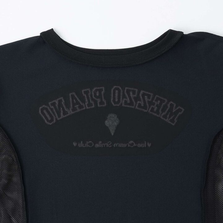 Mesh Panel T-Shirt & Tank Top Set,Black, medium image number 4
